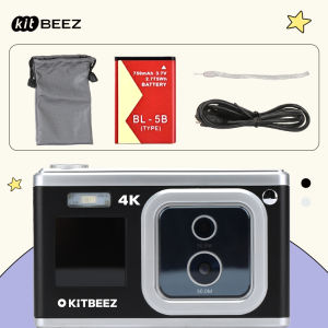 KP-1 Digital Camera Dual Screen 50MP 4K Ultra HD 16x Optical Zoom Auto Focus Self-Timer Anti-shaking with Front Lens