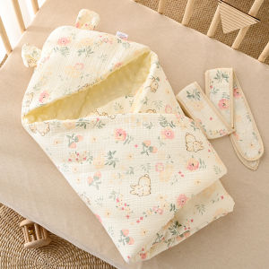 Warm Cotton Baby Swaddle Blanket 3D Doudou Velvet Newborn Sleeping Bag Hooded Boys Girls Sleepwear