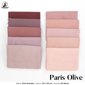 Umama Scarf - Kerudung Polos Segi Empat Paris Olive LC
