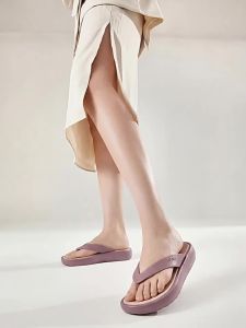 Luofu WomenS Summer Flip-Flops Versatile Outdoor Beach Shoes Thick-Soled Non-Slip Slippers High-Heeled Slippers For Outdoor Wear