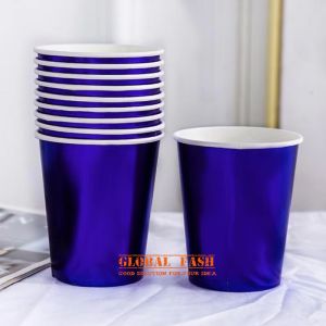 [isi 10] Gelas Kertas Polos Metalik / Paper Cup Gelas Ulang Tahun Polos / Party Equipment Cup glosy