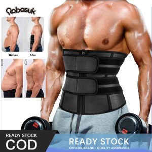 Man Calorie Burn Waist Trainer Trimmer for Men Tummy Control Shapewear Sweat Belt Slimming Body Shaper Body Shaper Trimmer Belt Abs Abdomen Mens Shapewear Workout Waist Trainer Tummy Slimming