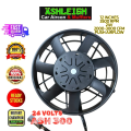 ASH 300w 24V Brushless Aux Fan 12 inches High Speed Fan PUSH AIRFLOW Car Aircon parts 3500rpm up to 3000 CFM like spal. 