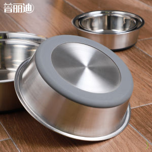 SiliconeBowl Stainless Steel Dog Food Water Bowl Cat Feeder