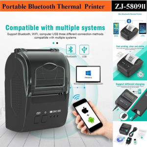 MINI PORTABLE PRINTER KASIR 58MM THERMAL ZJIANG ZJ-5809II BLUETOOTH
