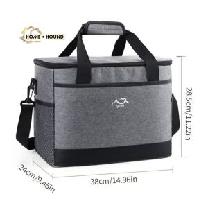 HOME + HOUND Large capacity picnic bag waterproof portable insulated ice pack lunch box outdoor food storage cooler bag