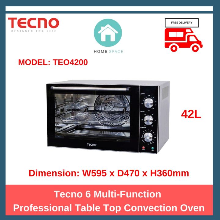 Tecno 6 multifunction professional table top convection oven, TEO 4200