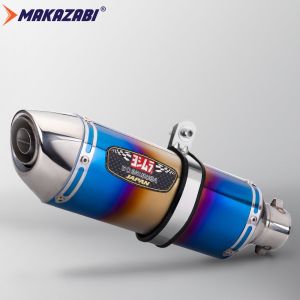 370mm Universal Motorcycle Exhaust Muffler End Pipe Modified DB Killer Muffler YOSHIMURA R77 Muffler Canister Tail pipe For GIORNO 125 GTR CBR150R MSX125 Grom GSX-R150 SYM KYMCO PCX Nmax C650GT TMX530 CBR500R Z1000 aerox ETC