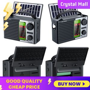 COD [Free Shipping] Portable Solar Radio with LED Flashlight and Bluetooth Speaker for Camping and Outdoor Activities