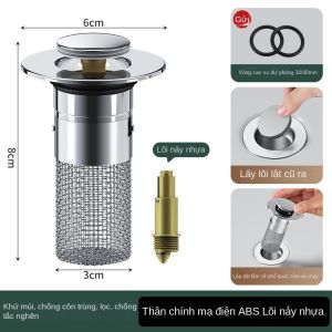 Nắp Chặn Cống Thoát Nước Sàn Nhà Tắm Bằng Thép Không Gỉ Đa Năng - Bịt Cống Chặn Mùi Hôi Cống