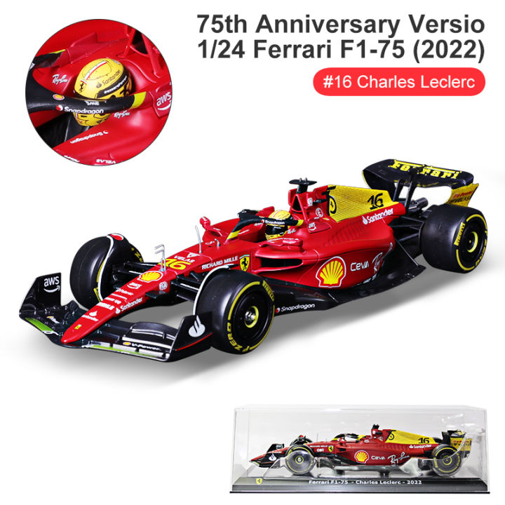 Bburago 124 2022 Ferrari F175 16 Charles Leclerc 75th Anniversary