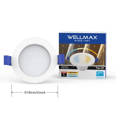 WELLMAX Tricolor LED Downlight IP54 Waterproof Recessed Ceiling Light 7W-15W 100-240V Ballet Series Gen2