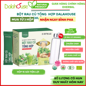 Bột Rau Củ Tổng hợp Dalahouse gồm 15 loại rau củ hữu cơ siêu năng lượng bảo vệ sức khỏe cả gia đình