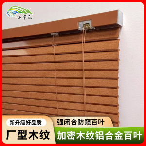 Roller Blinds For Window Blockout Curtains Window Blinds Shades Blockout Curtain Blind Window Blinds Roller Wood Grain Aluminum Alloy Blinds Factory Type Encryption 百叶窗