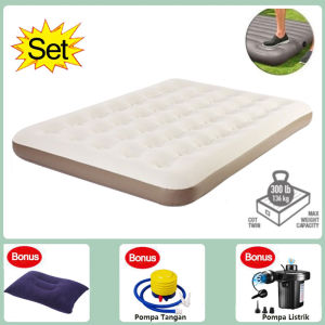 (Bantal Gratis) Kasur Pompa Kasur Angin Karet 186cm x75cm Matras Lazy Bag SINGLE Bestway 67000 Matras Karet Air Bed Twin Biru kasur pompa Kasur Angin Double Biru / Kasur Angin Single / Kasur Angin Portable / Kasur Angin Twin / Paket Kasur Angin Single