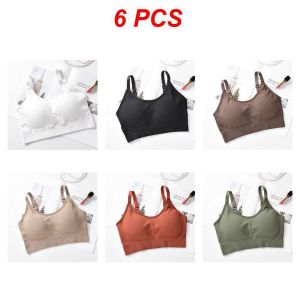 YOHOOLYO 【Delivery 2-3 days】6pcs Backless Push Up Sports Bra – Wireless &amp Shockproof Cami Style for Women. Comfortable for Running Yoga Gym Sleep. Great for Plus Size &amp Students