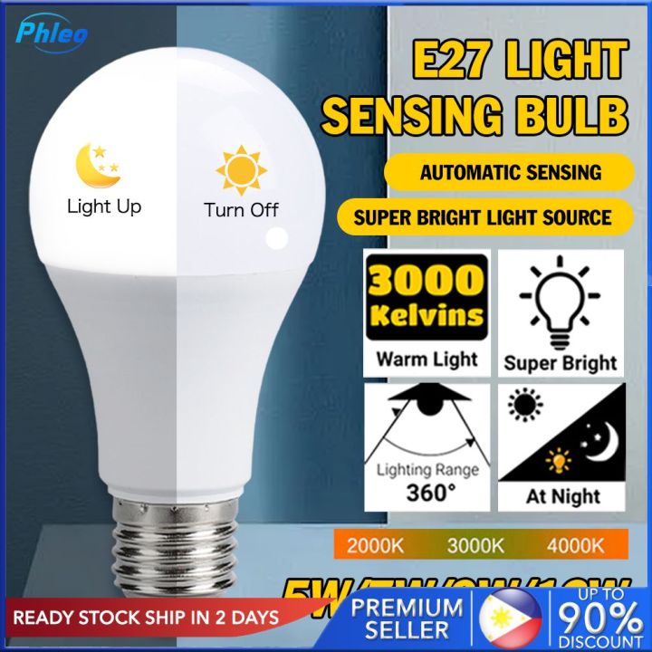 [Low Price] Power Saving LED Dusk To Dawn Sensor Light Bulb E27 5W 9W ...