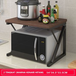 Rak oven Rak microwave Rak bumbu Rak dapurrangka rak panci rak penyimpanan serbaguna