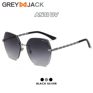 Grey Jack Kacamata Hitam Sunglasses Anti UV400 Model Kotak Oversized Fashion Style Wanita Modern Keren 31831