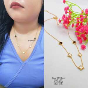 Kalung titanium Bunga Kombi warna anti luntur dan anti karat(COD)