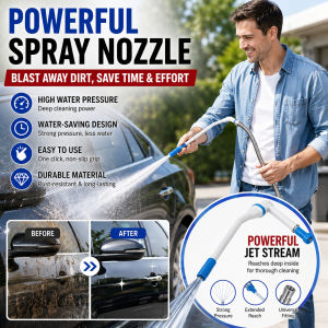 High Pressure Water Spray Nozzle Multi-Functional Cleaning Sprayer Powerful Water Jet Nozzle for Bathroom Toilet Kitchen Balcony and Home Cleaning