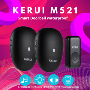 Bel Rumah KERUI M521 Wireless Multi Tone Doorbell 2 Receiver F15