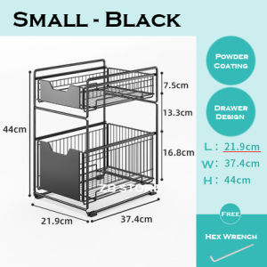 Local seller Under Sink Rack/ Kitchen Shelf Storage / Space Organizer / Kitchen Cabinet Drawer / Multipurpose Organise