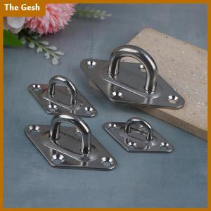 [The Gesh] 1pc M5 M6 M8 M10 304Stainless Steel Ceiling Wall Mount Hook Heavy Duty Anchor Eye Plate For Boat Yoga Swing Hammocks