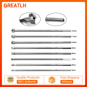 GREATLH Orthopedic Cannulated Drill Bit for Femur Medical Femoral Cannulated Drill Bits Vet Orthopedic Instrument