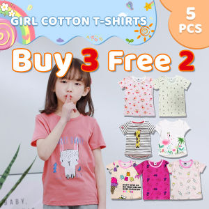 Buy3 Take2! BabyZoom Baby Girl Cotton T Shirts 5pcs Blouse Pajama Shirt Kid Girl Clothes Top Short ootd Random 0-6years 5pcs Set Newborn Short Sleeve Infant Baby Cotton Boy Girl Stuff Comfortable Breathable Soft Clothes Random Design Cod Free Shopping