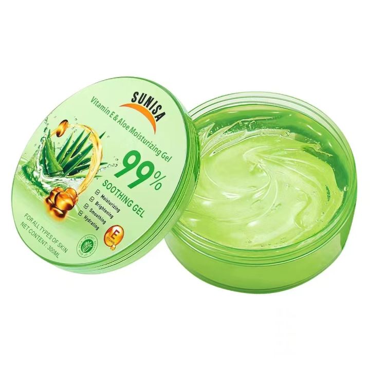 Sunisa 99 Aloe Vera And Vitamin E Soothing Gel Cherry Blossom Vitamin C Moisturizing Gel 3044