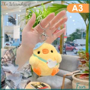 【The Warmheart】 Cute Little Yellow Chicken Bag Pendant Plush Toy Doll Netred Chick Keychain Gift