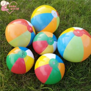 DENOSWIM 23cm Beach Ball Toys Color Inflatable Ball Pool Party Water Toy Fun Play Beachball Game