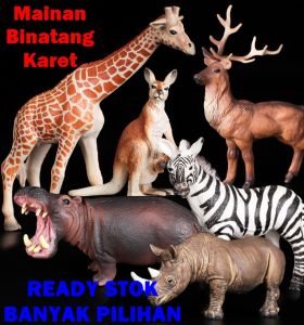 Figure Hewan Animal Model Toys Koleksi Mainan Binatang Karet Gajah Macan Beruang Rusa Harimau Zebra Buaya Panda BANYAK PILIHAN