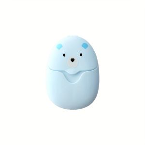 Ready stock 🇲 🇾 50 Pieces a Pack Travel Soap Sheet Portable Hand Soap SheetSoap Paper Sheet Bear Cute Soap Sheet