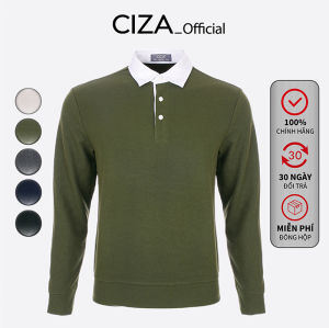 Aó polo nam CIZA dài tay vải milano rib Nhật cao cấp giữ nhiệt tốt size S M L XL APDR10
