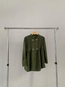 Atasan Wanita Kinka Payet Shakila Blouse Kemeja Simple Lengan Panjang Kekinian