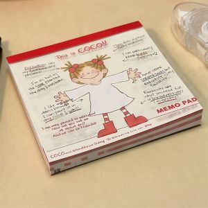 MMLUCK Coco Girl Sticky Note Color Interior Page Red Times Sticky Notes Planner Sticke Ins Cute Styles Memo Pad School Office Supplies