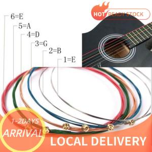 🚚Local Delivery🔥 NEW One Set 6pcs Rainbow Colorful Color Strings For Acoustic Guitar Accessory HOT One Set 6pcs Rainbow Colorful Color Strings For Acoustic Guitar Accessory One Set 6pcs Rainbow Colorful Color Strings For Acoustic Guitar Accessory Fashio