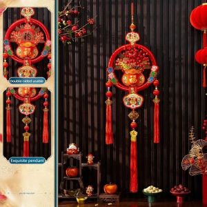 2026 CNY Fu Decor Red Berry Felt Hanging Large Size Wall Ornament Living Room Bedroom Decor