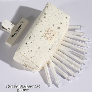 Cute Dog Cat Friend Y2k Dots Pencil Case Lace Star Dots Pencil Pouch Korean Style Pen Bag Fashion  Storage Cloth Stationery Bag Stationery Holder