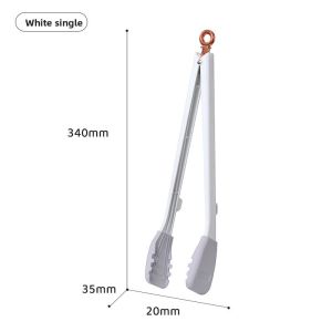 Korean-style kitchen gadgets: silicone tongs high-temperature resistant food tongs plastic food tongs for frying anti-scald food tongs 82026