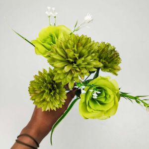 Bunga Rose Mix Cabang 5 Artificial Flower Hiasan Seserahan Rustic Bunga Buatan untuk Dekorasi Cafe Rumah Bunga Wedding Pernikahan atau Pelaminan Pesta Hias Import Termurah Artifisal