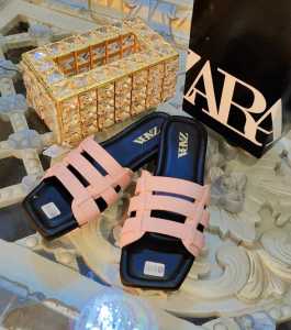 SANDAL SELOP ZARA FLAT KOREAN STYLE KEKINIAN KODE B4ANEW