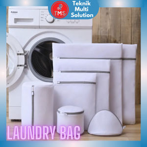 Net Bag Tas Laundry Zipper Keranjang Jaring untuk Pakaian Bra dan Celana Dalam Mesin Cuci Traveling