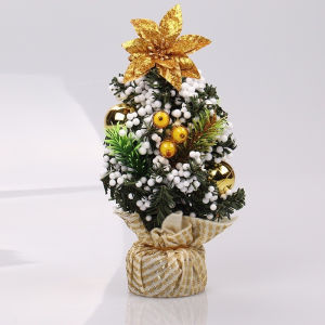 【MY Ready Stock】20CM Mini Christmas Tree Desktop Decoration Xmas Tree Small Accessories Bow Home Decor
