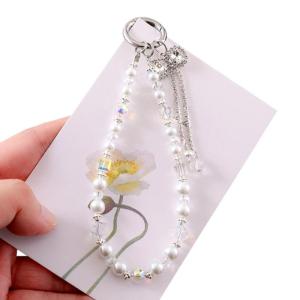 Beaded Phone Charm Cellphone Lanyard Wrist Strap Colorful Acrylic Beads Phone Chain Phone Charms Pendant