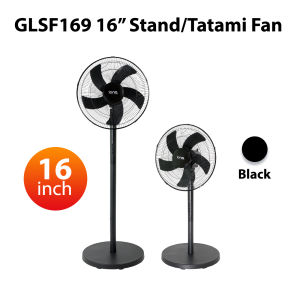 IONA 16" 5 Blade Black White Adjustable Stand Standing Fan | Electric Tatami Fan 家用风扇 風扇 - GLSF169