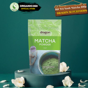 Bột trà xanh Matcha hữu cơ Dragon Superfoods 100g