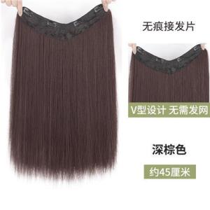 วิกผมตรงยาวพรีเมี่ยม นามสกุลผมนุ่มและหนา วัสดุผ้าไหมนุ่มและทนความร้อน ความยาว 40/50 / 60cm คลิปสามารถม้วนได้